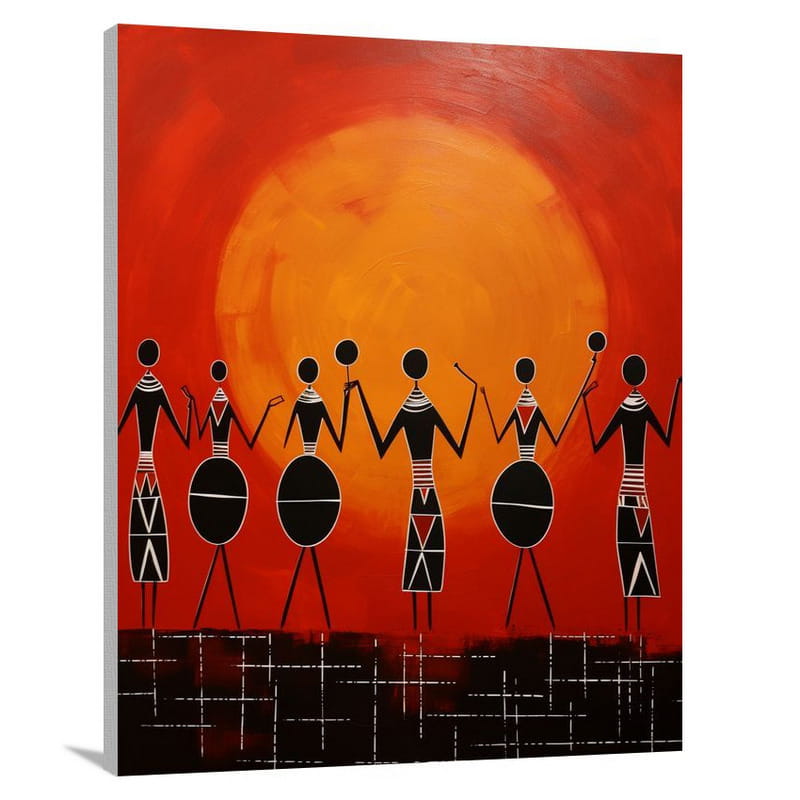 Giza's Tribal Rhythms: African Echoes - Canvas Print