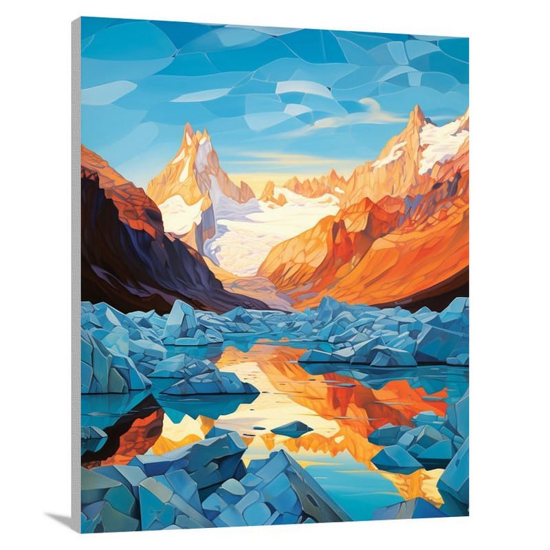 Glacial Majesty: Argentina's Frozen Wonder - Canvas Print