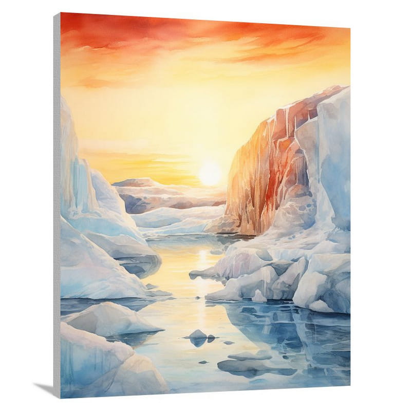 Glacier's Embrace - Canvas Print