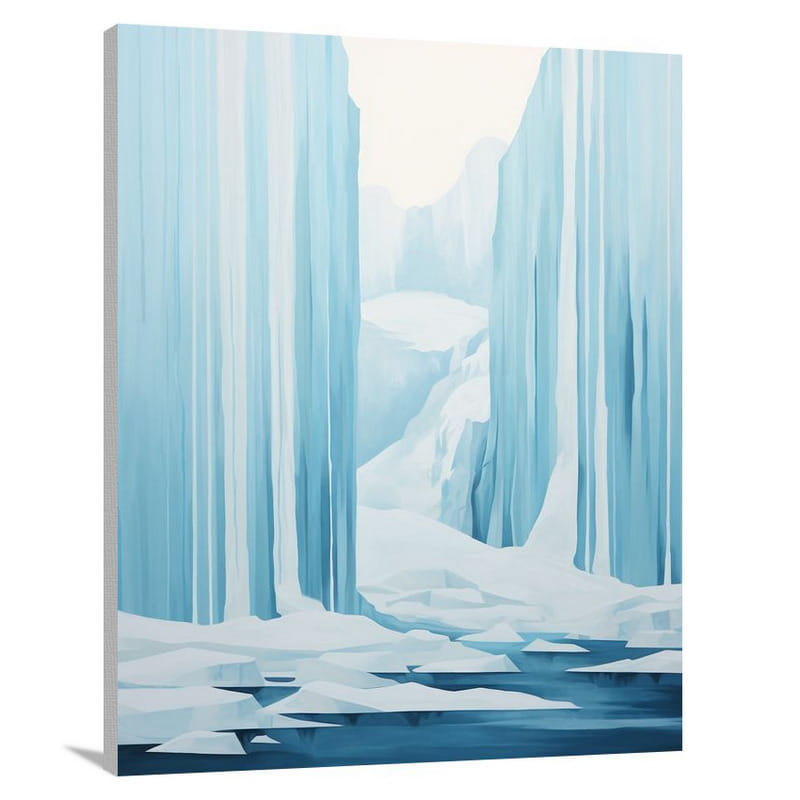 Glacier's Serenity - Minimalist - Canvas Print