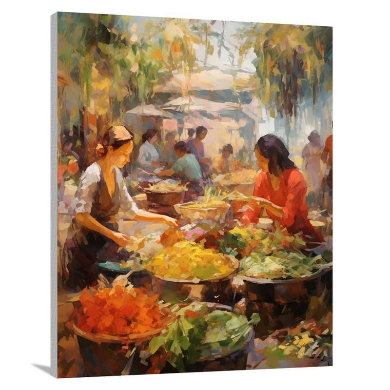 Global Gastronomy: A Melting Pot of Flavors - Canvas Print