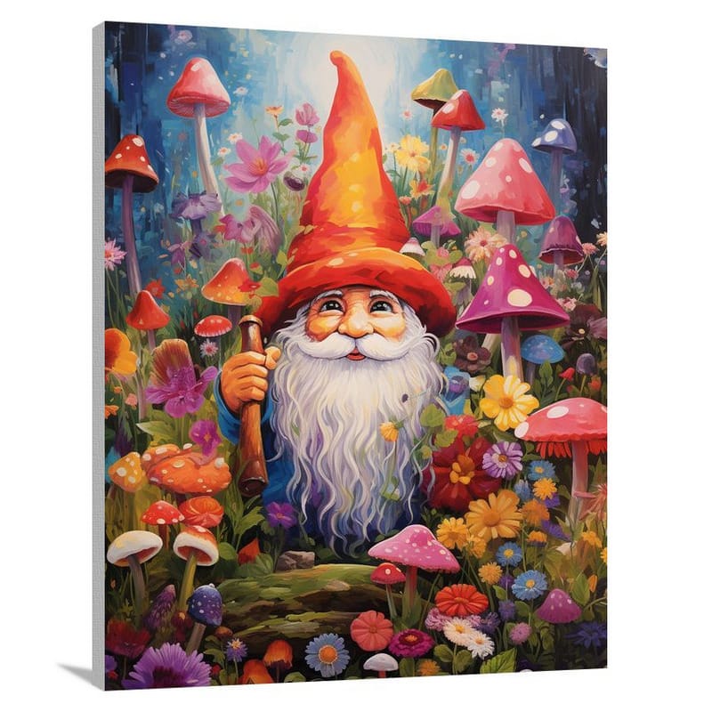 Gnome's Enchanted Garden - Canvas Print