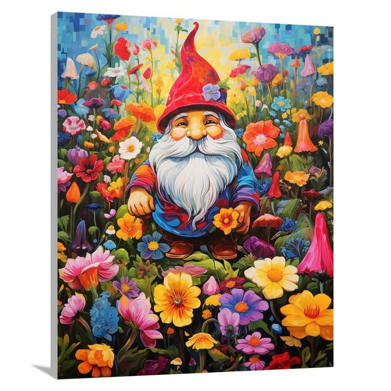 Gnome's Enchanted Garden - Pop Art - Canvas Print