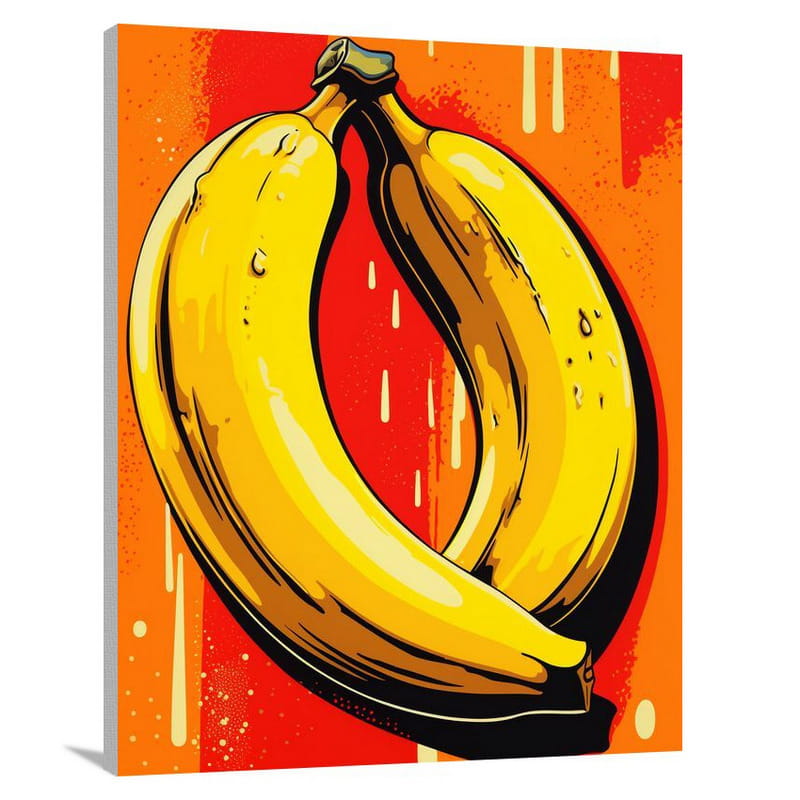 Golden Delight: Banana Feast - Canvas Print