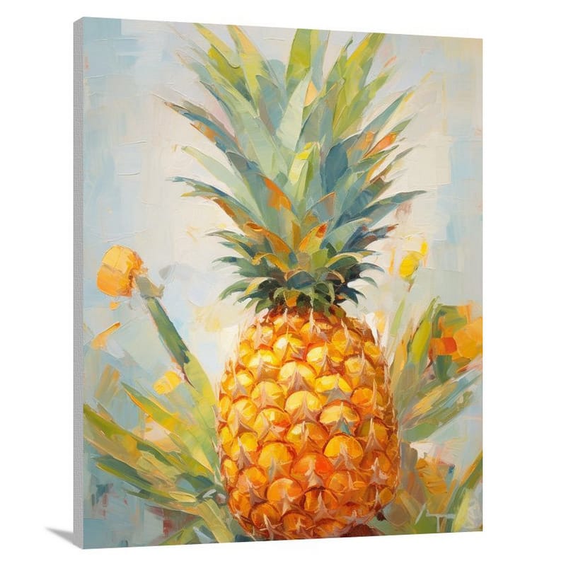 Golden Delight: Pineapple Symphony - Canvas Print