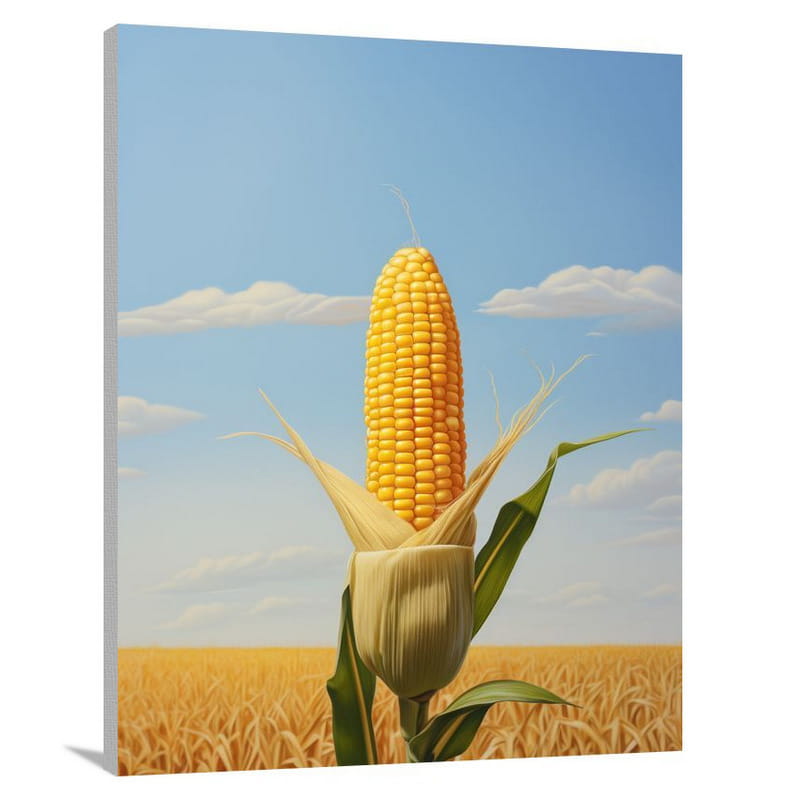 Golden Harvest: Corn's Delight - Minimalist - Canvas Print