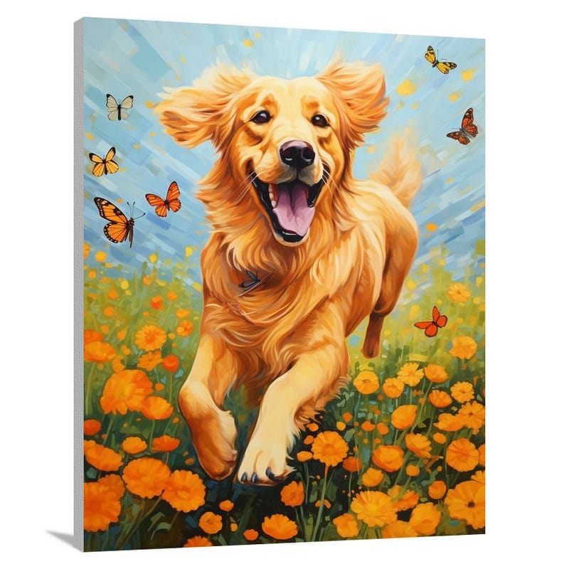 Golden Retriever's Dance - Canvas Print