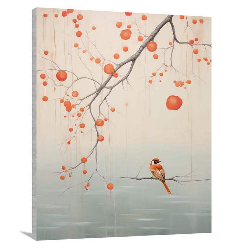 Golden Serenity: A Sea Life Symphony - Minimalist - Canvas Print