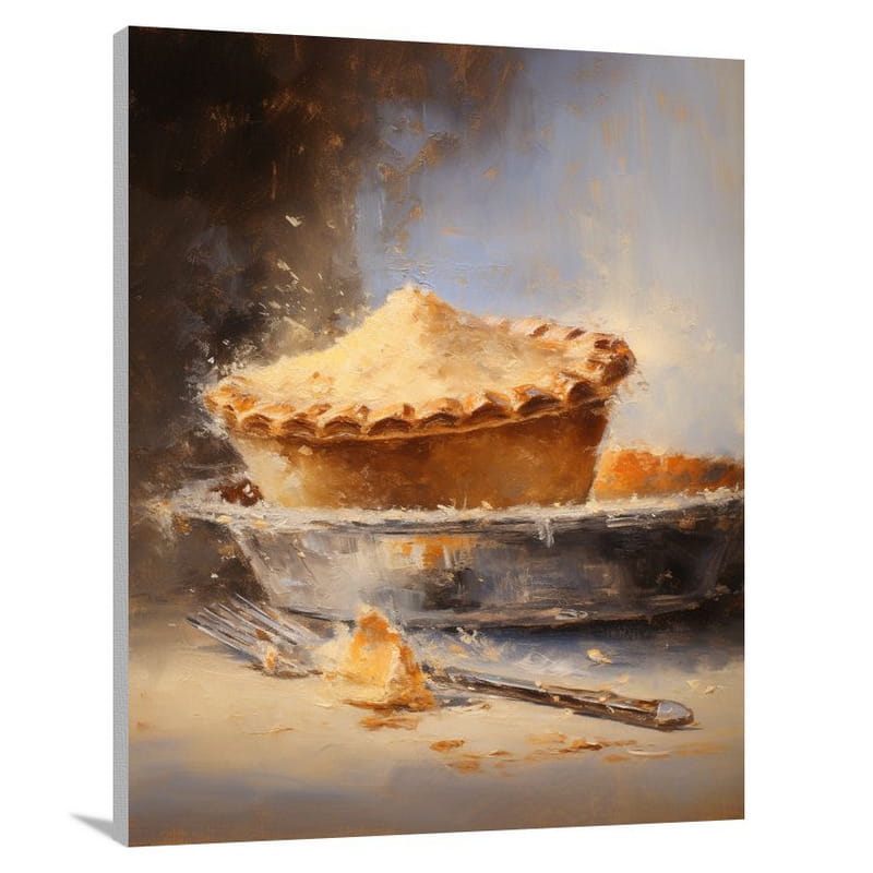 Golden Temptation: Pie Delight - Canvas Print