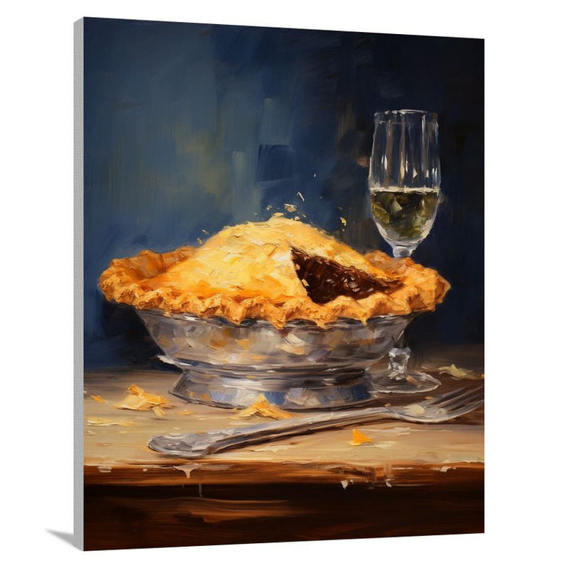Golden Temptation: Pie Delight - Impressionist - Canvas Print