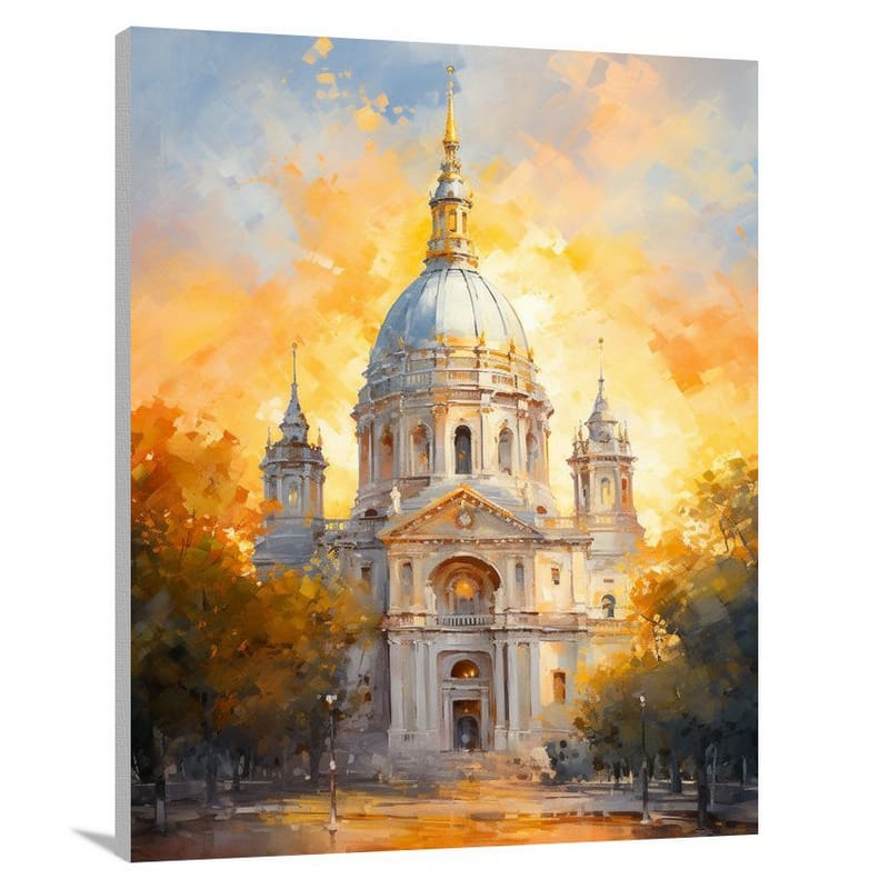 Golden Unity: Dome of Hope - Canvas Print