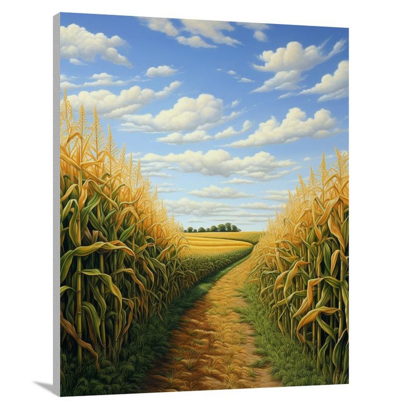 Golden Whispers of Illinois - Contemporary Art - Canvas Print
