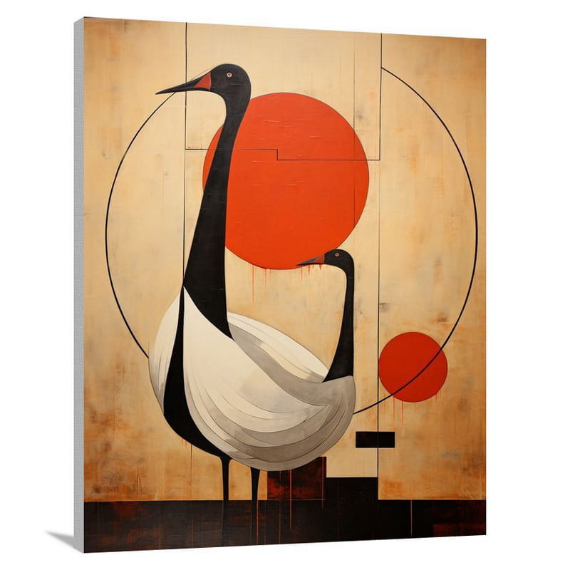 Goose's Melodic Symphony - Minimalist - Canvas Print