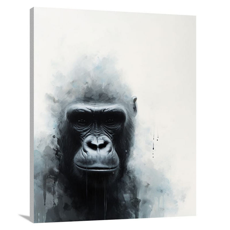 Gorilla's Ethereal Connection - Canvas Print