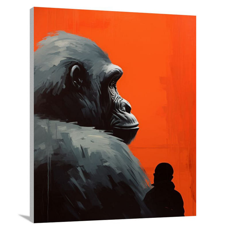 Gorilla's Gaze - Minimalist - Canvas Print