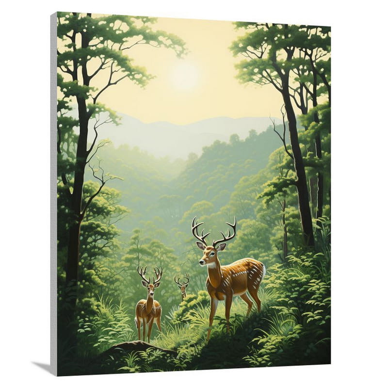 Graceful Antelope in Serene Wilderness - Canvas Print
