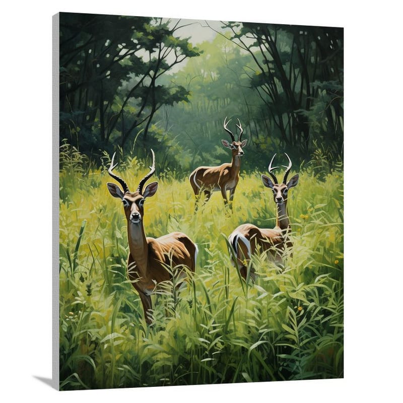 Graceful Serenity: Antelope in the Wild - Canvas Print