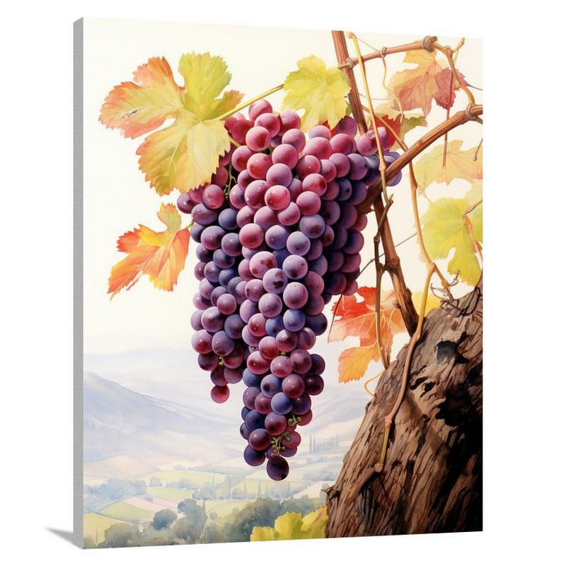 Grape Symphony - Watercolor 2 - Canvas Print