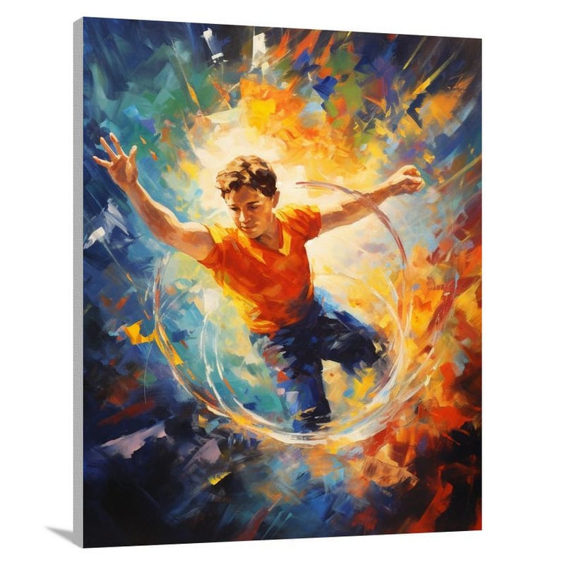 Gravity's Dance: Gymnastics - Canvas Print