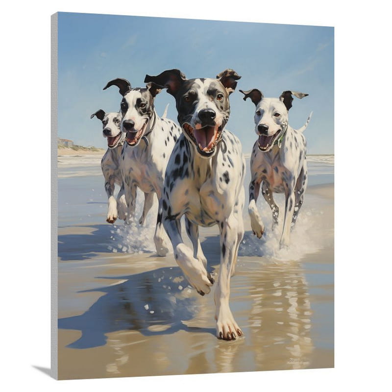 Great Dane Symphony - Contemporary Art - Canvas Print