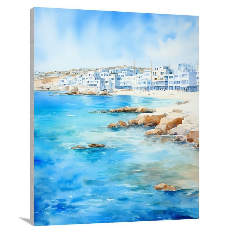 Greece: A Coastal Symphony - Canvas Print