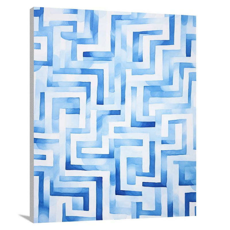 Greek Key Pattern: A Captivating Labyrinth. - Canvas Print