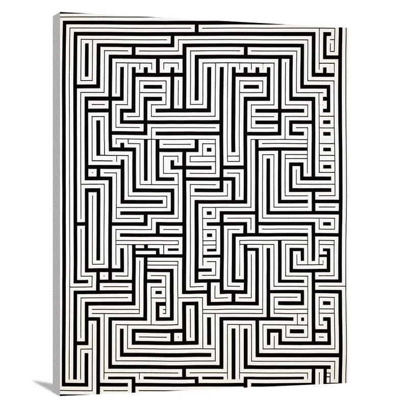 Greek Key Pattern: A Maze of Opulence - Canvas Print
