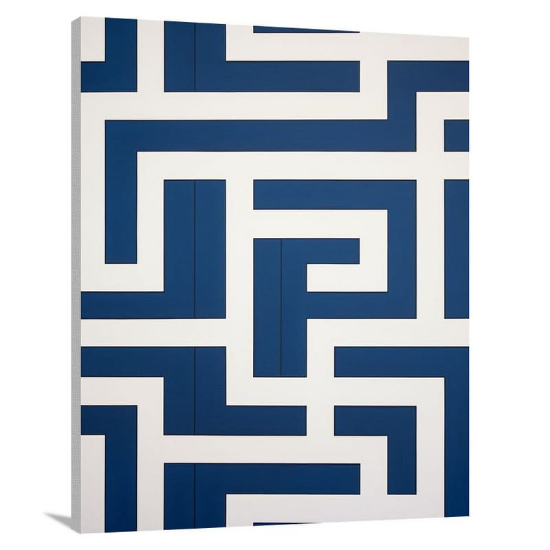 Greek Key Pattern: A Modern Labyrinth. - Canvas Print