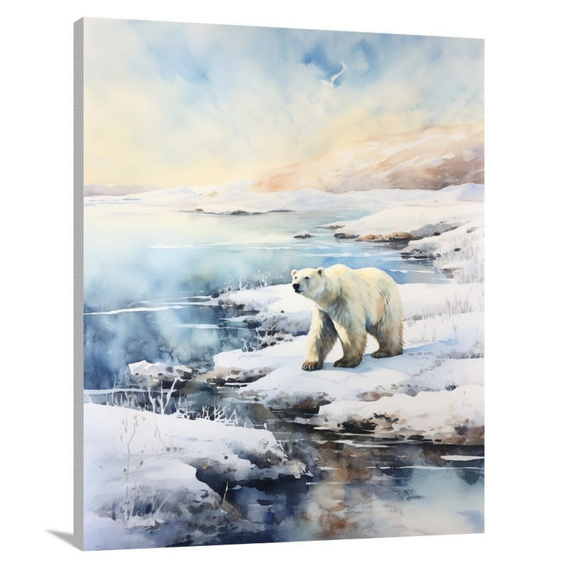 Greenland's Resilient Wanderer - Canvas Print