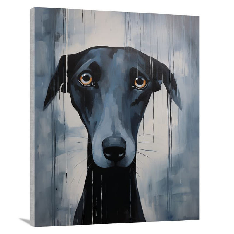 Greyhound's Gaze - Minimalist - Canvas Print