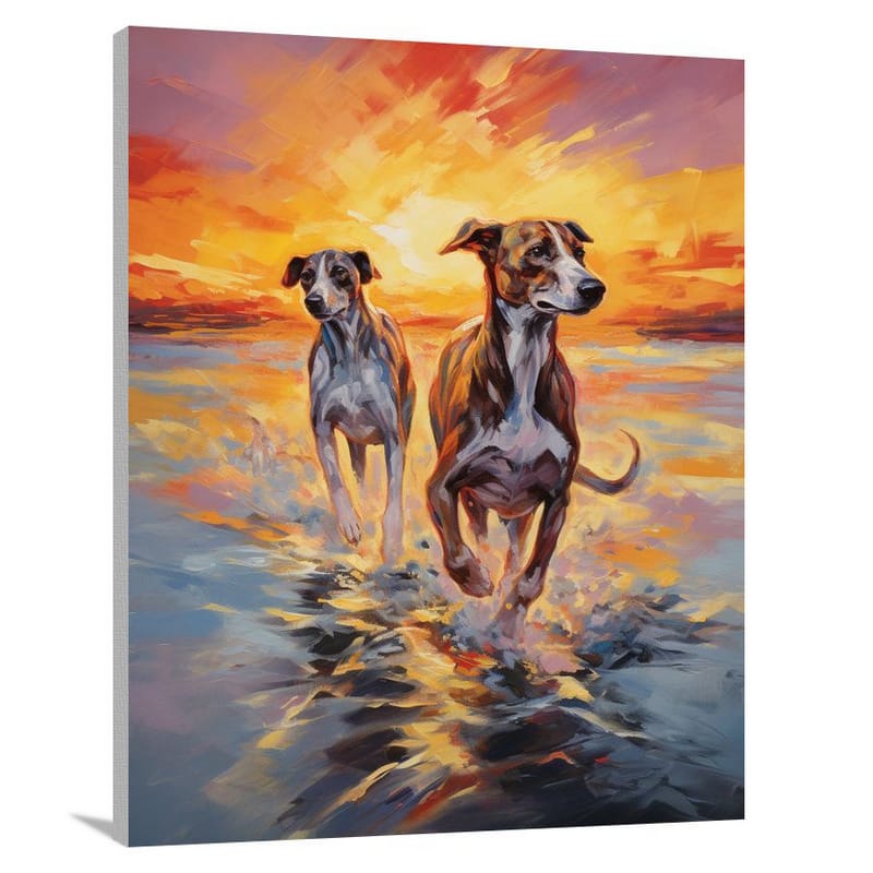 Greyhound Symphony - Canvas Print