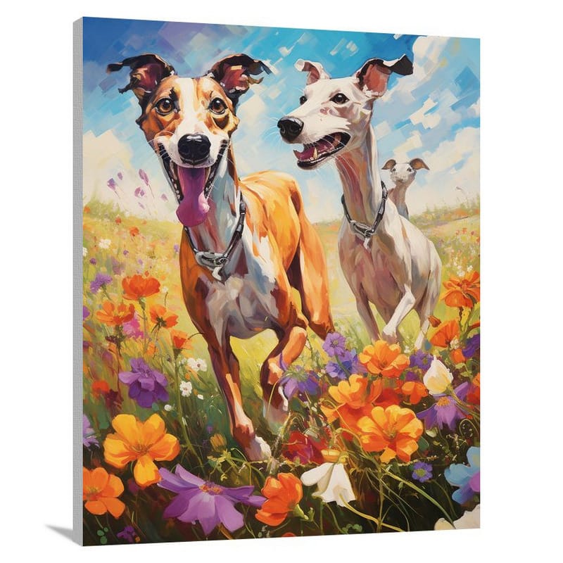 Greyhound Symphony - Pop Art - Canvas Print