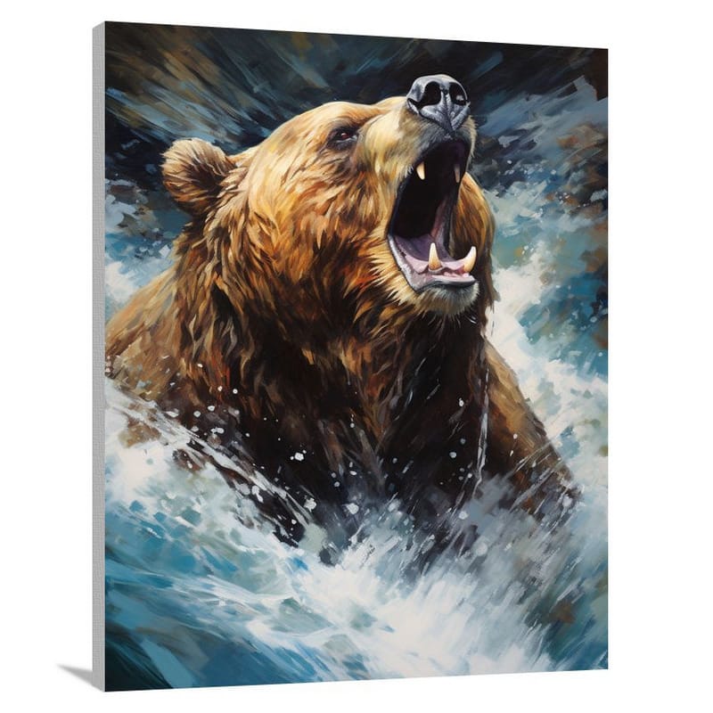 Grizzly Encounter - Contemporary Art - Canvas Print