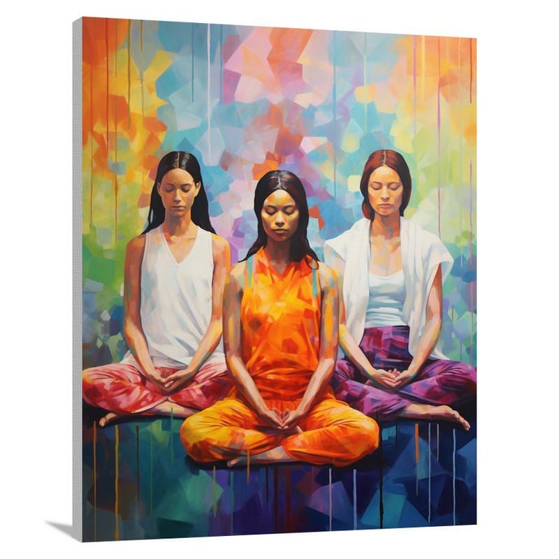 Group Meditation - Canvas Print