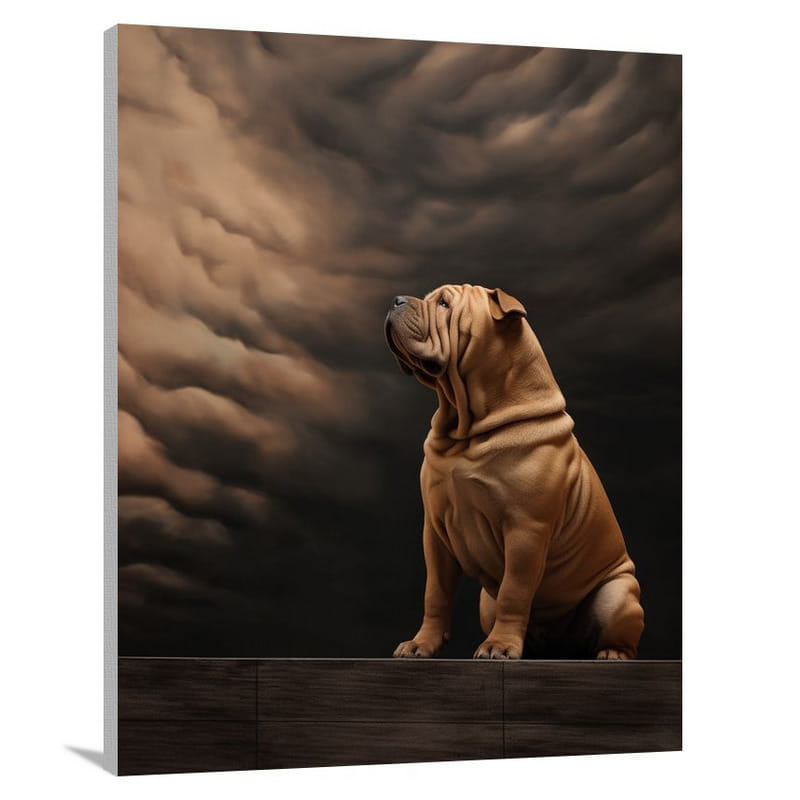 Guardian of Loyalty: Shar-Pei - Canvas Print