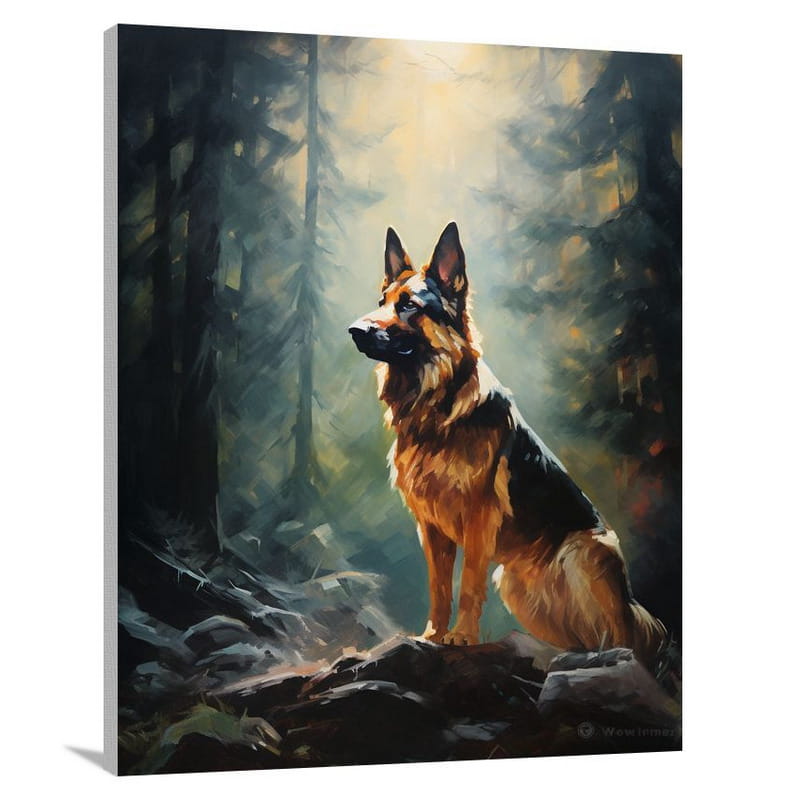 Guardian of the Moonlit Forest - Canvas Print