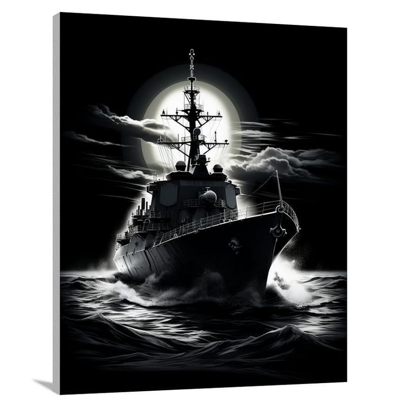 Guardian of the Night: Warship - Canvas Print