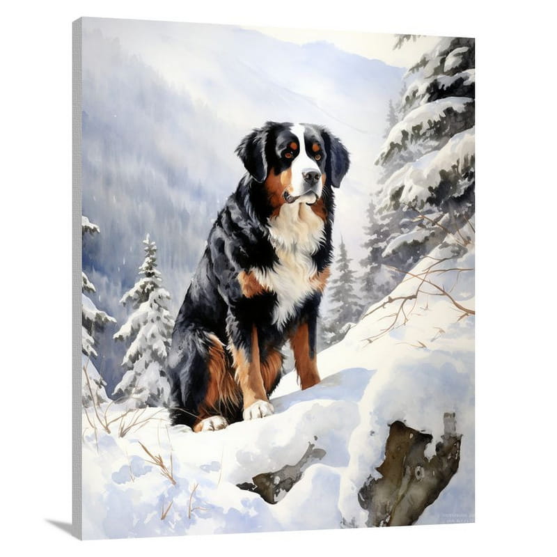 Guardian of the Snow - Watercolor - Canvas Print