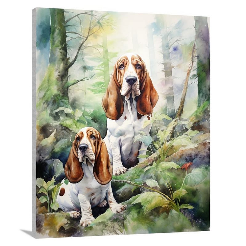 Guardians of the Mystical Forest - Watercolor - Canvas Print