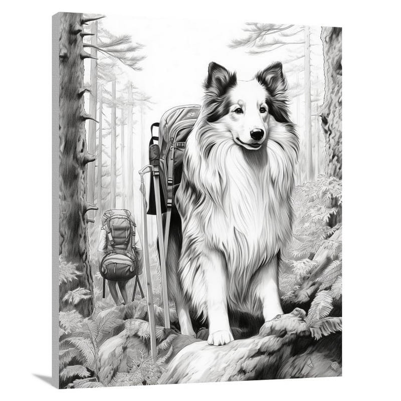 Guiding Light: Rough Collie's Rescue - Canvas Print