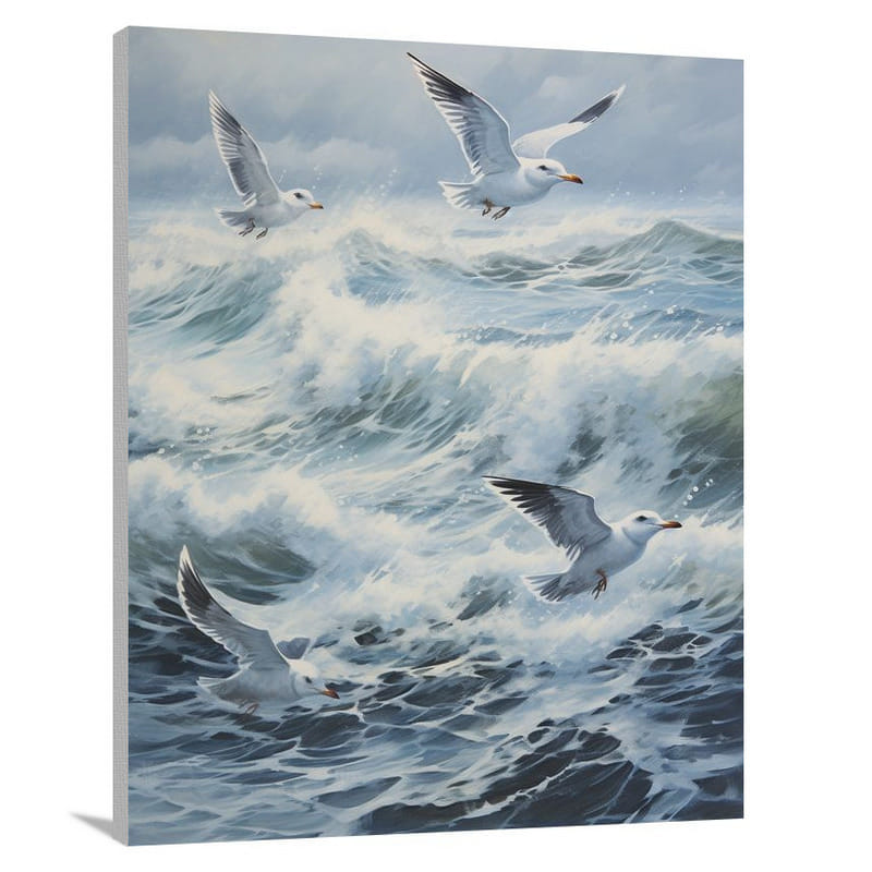 Gull's Ballet - Canvas Print