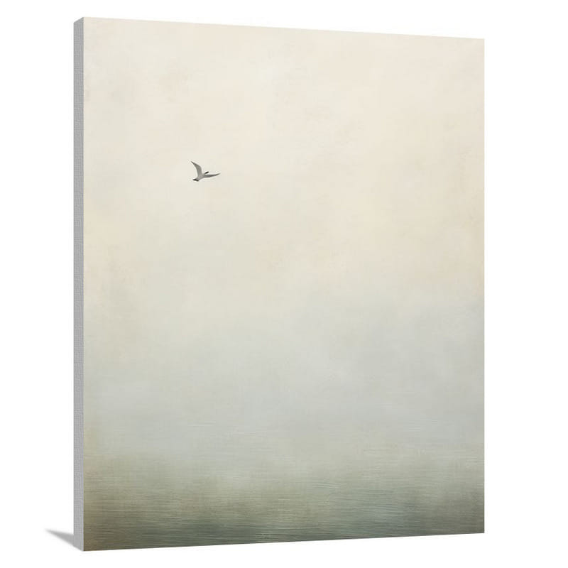Gull's Solitude - Minimalist - Canvas Print