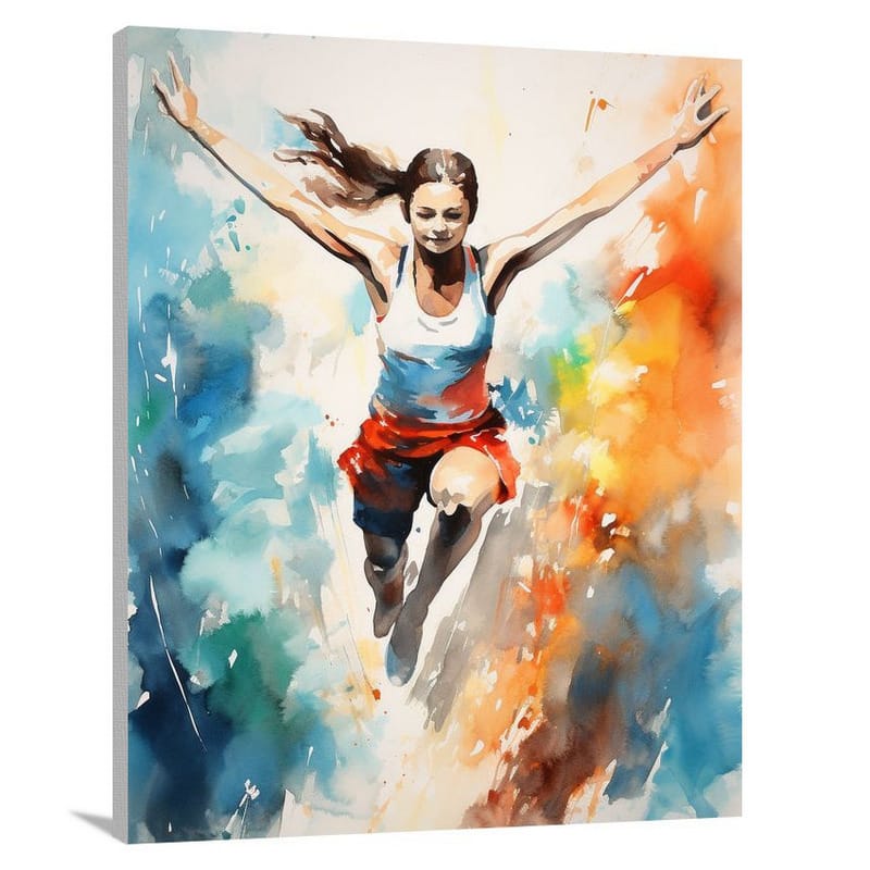 Gymnastics: The Leap of Strength - Canvas Print