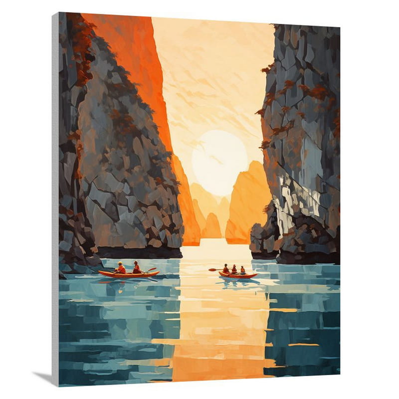 Ha Long Bay Attractions: Kayaking Adventure - Canvas Print