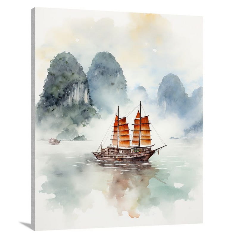 Ha Long Bay Attractions: Mystical Voyage - Canvas Print