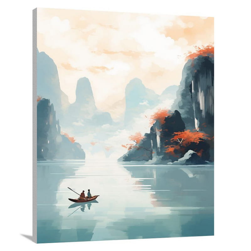 Ha Long Bay: Kayaking Through Secrets - Canvas Print