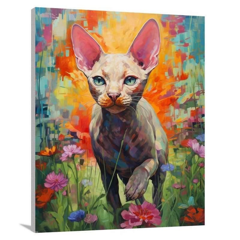 Hairless Cat's Meadow - Canvas Print