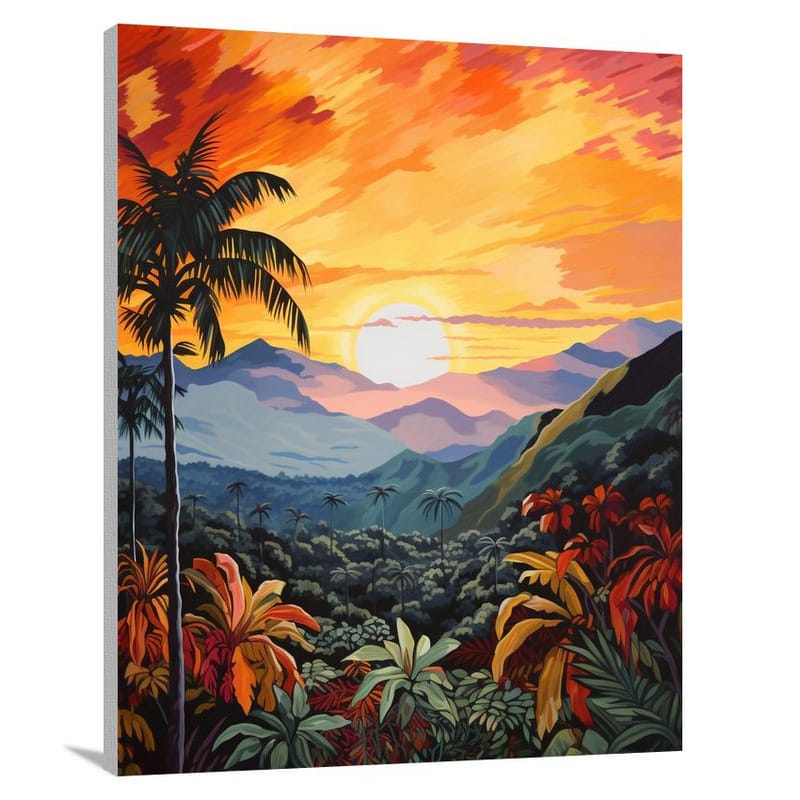 Haiti's Sunset Majesty - Canvas Print