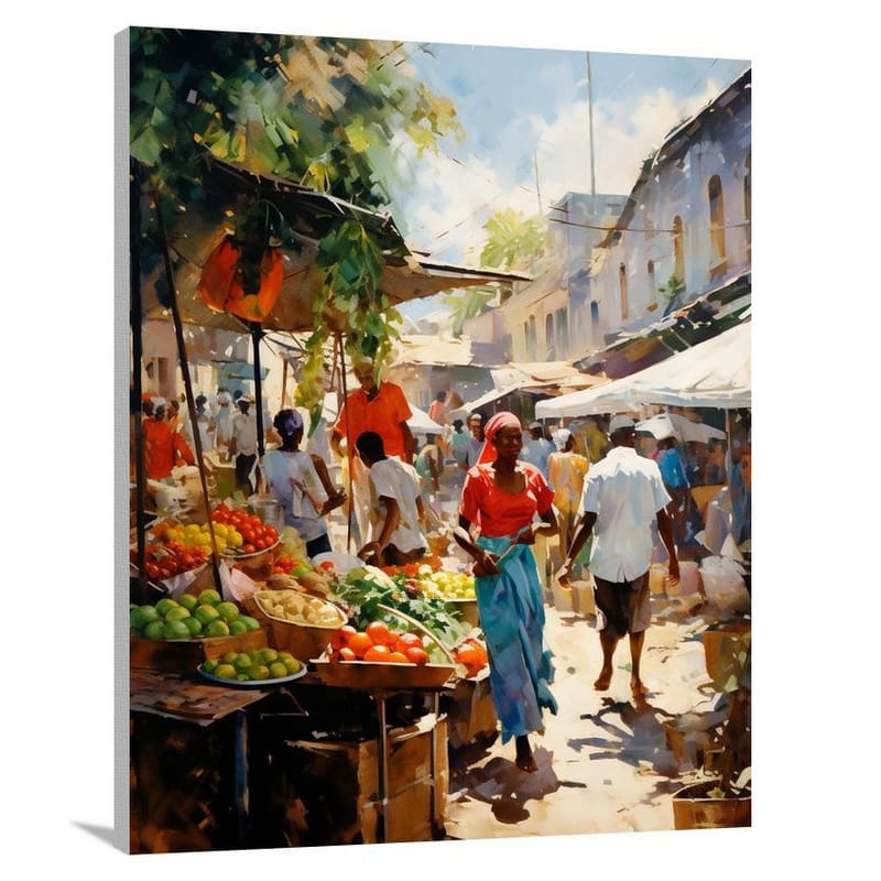 Haitian Market - Canvas Print