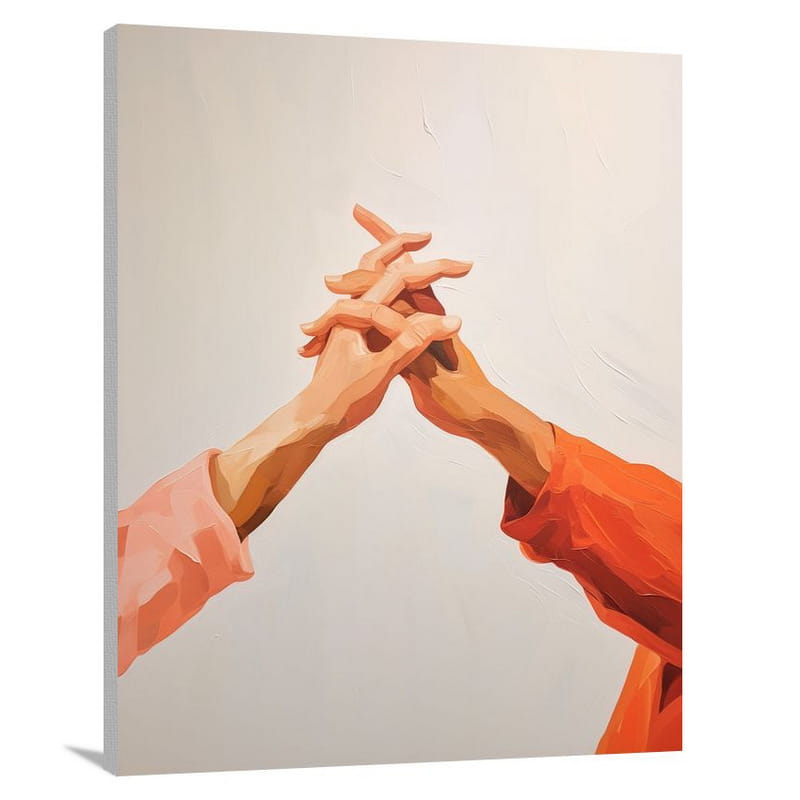 Hand in Hand - Minimalist 2 - Canvas Print